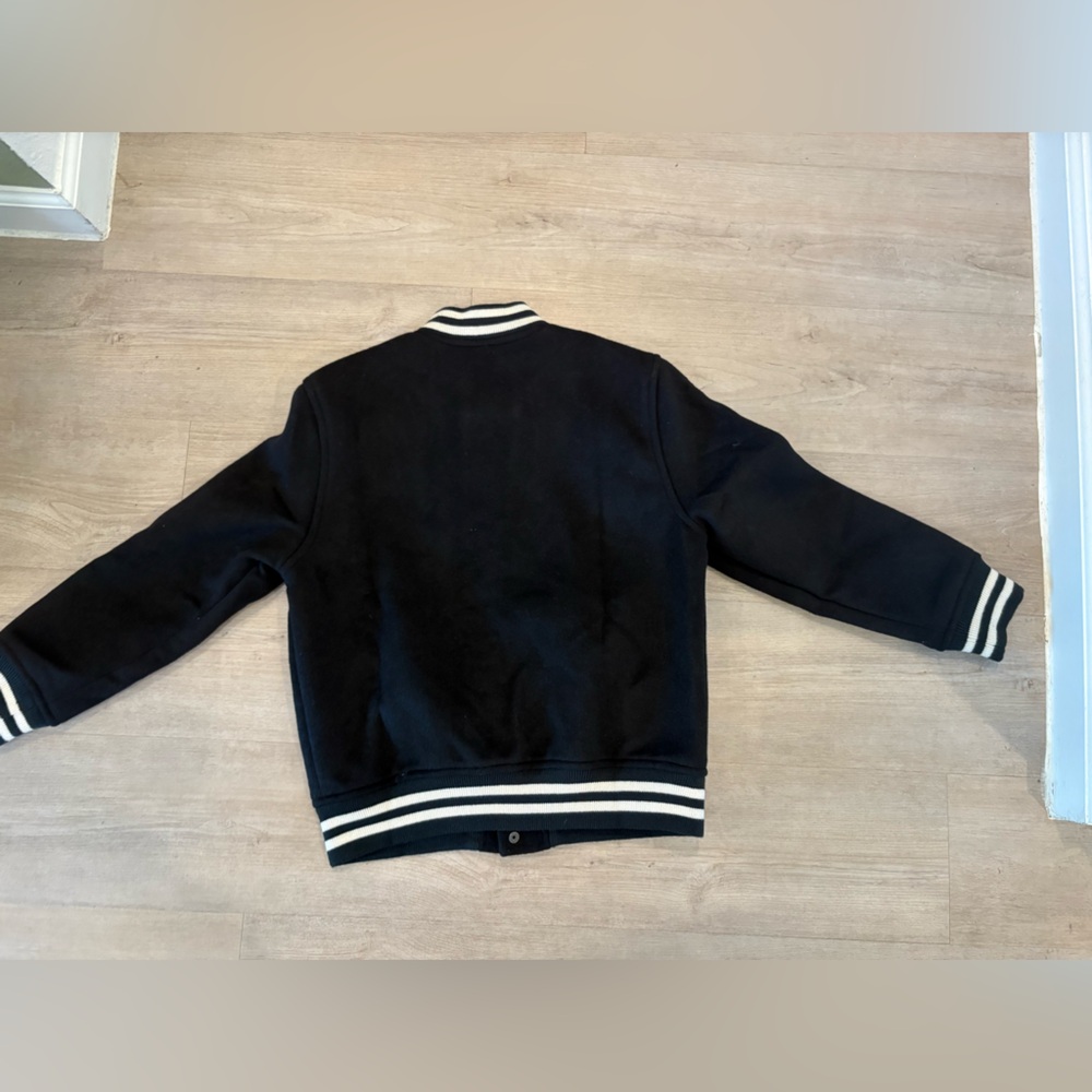 GAP Black Varsity Jacket with White Details NEW  WITH TAG - Picture 2 of 4